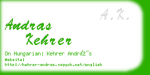 andras kehrer business card